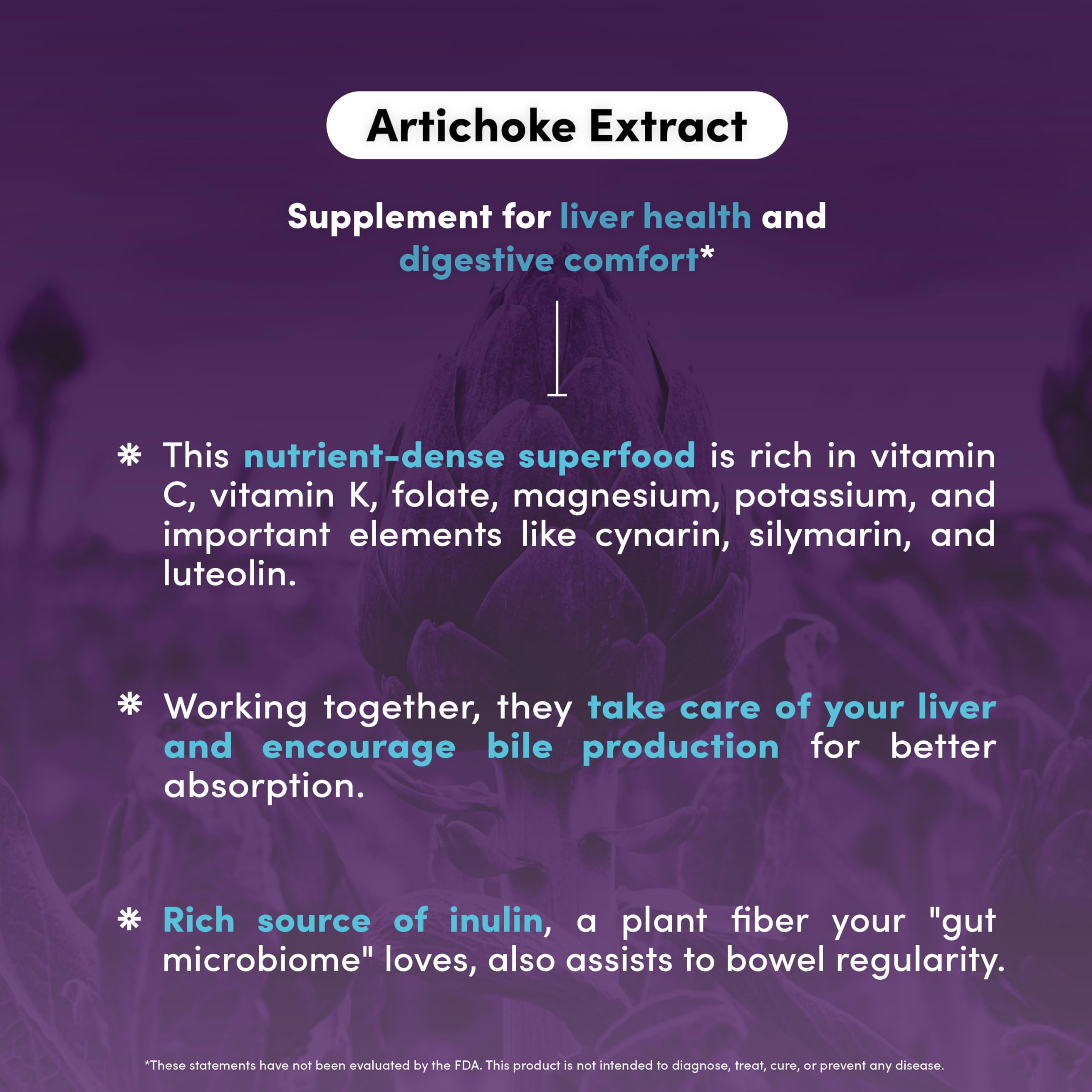 Vital Peak Artichoke 500 mg - Liver Health & Digestive Support (30 Capsules)