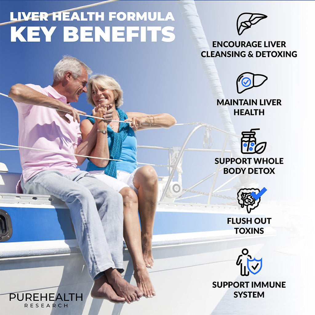 PureHealth Research Liver Health Detox & Cleanse — Fatty Liver Support with Artichoke, Milk Thistle & Dandelion, 2 Bottles