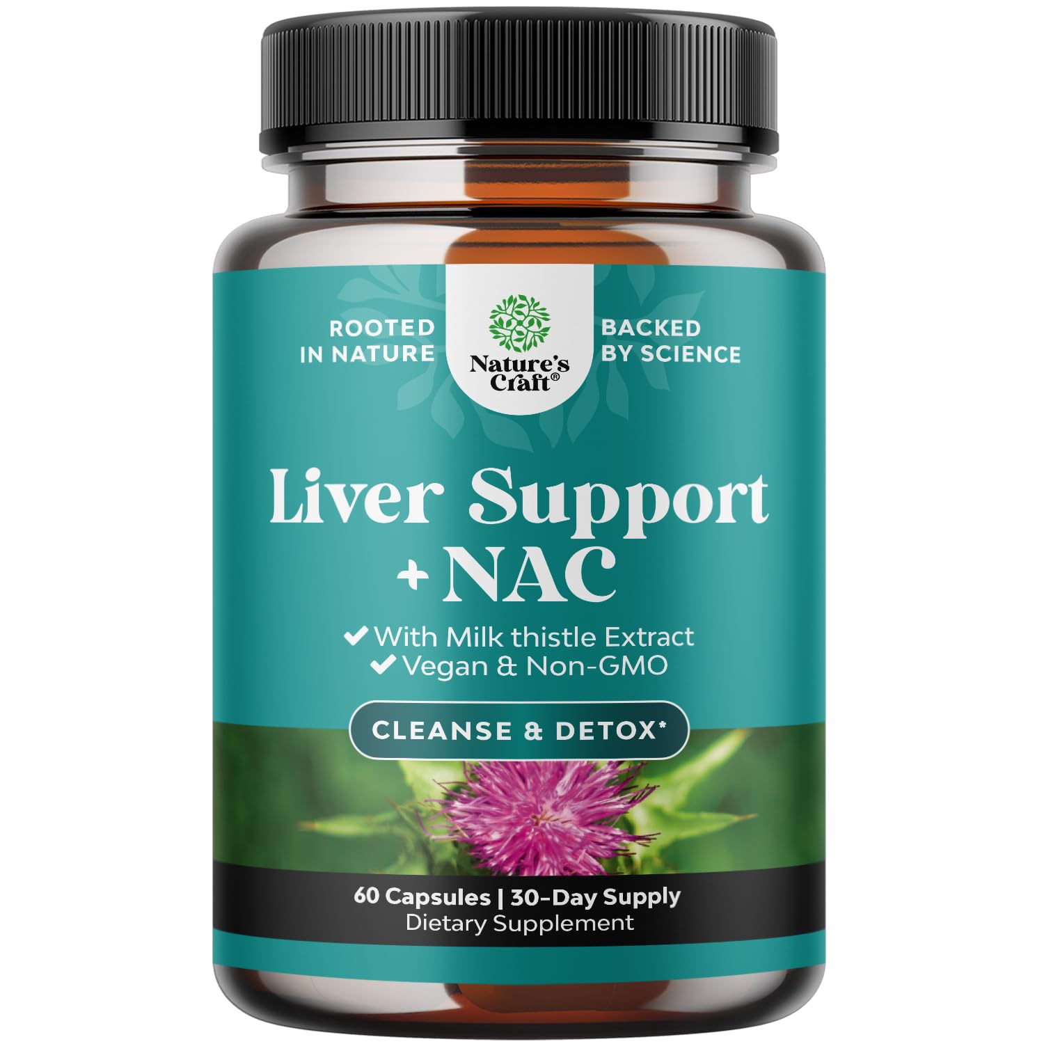 NAC Liver Support with Milk Thistle – Detox & Repair | 60 Caps