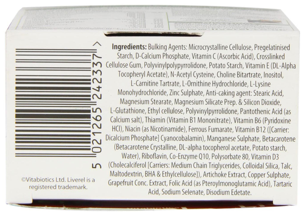 Liveral Vitabiotics Liverel - 60 Tablets | Liver Support Supplement