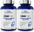 1MD LiverMD Liver Support Supplement | Siliphos Silybin for High Bioavailability | 60 Capsules (2-Pack)