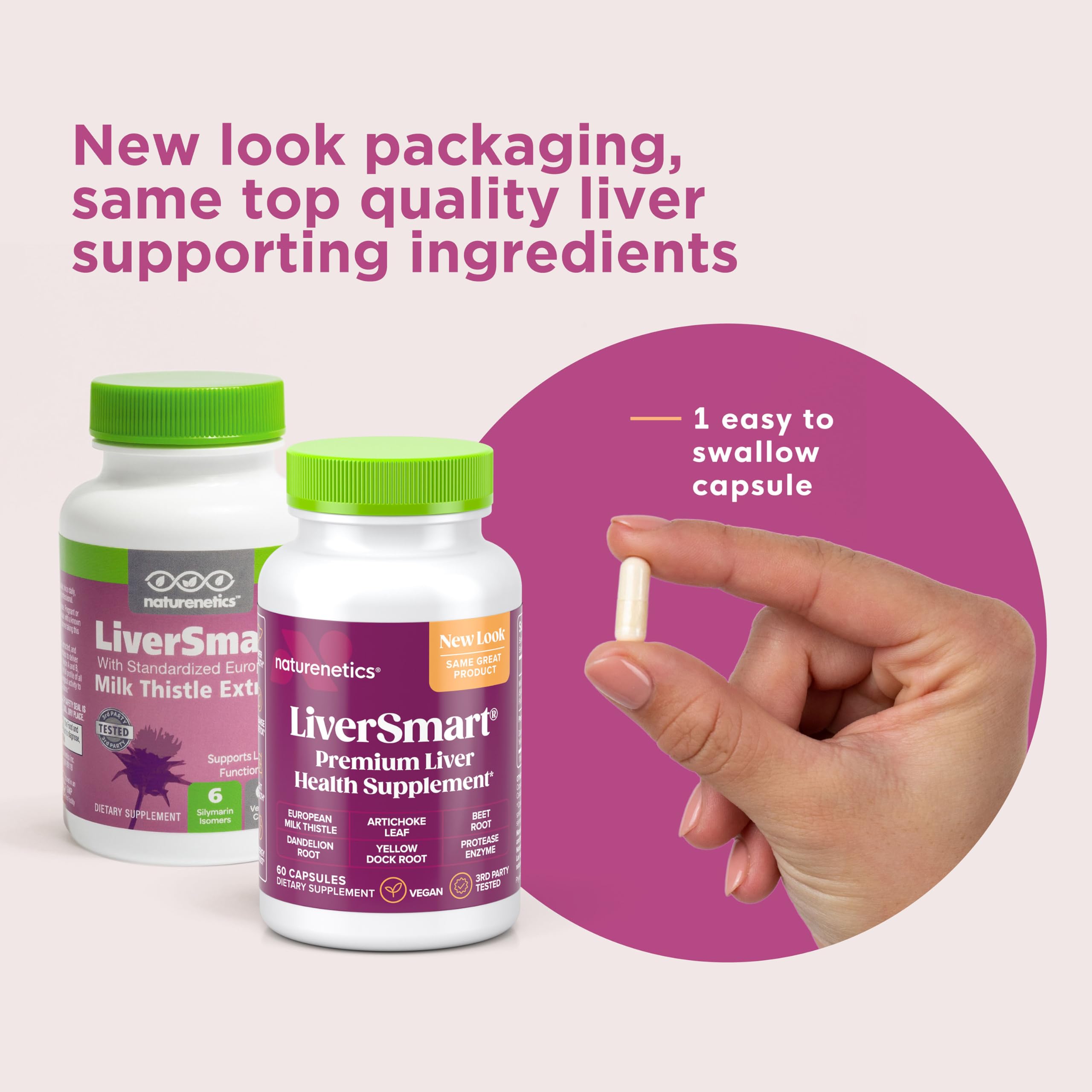 LiverSmart - Liver Cleanse & Repair Formula with European Milk Thistle, Silymarin, Artichoke, Dandelion, Yellow Dock Root, Beet Root - Supplement to Aid, Renew and Support Liver Health (1)