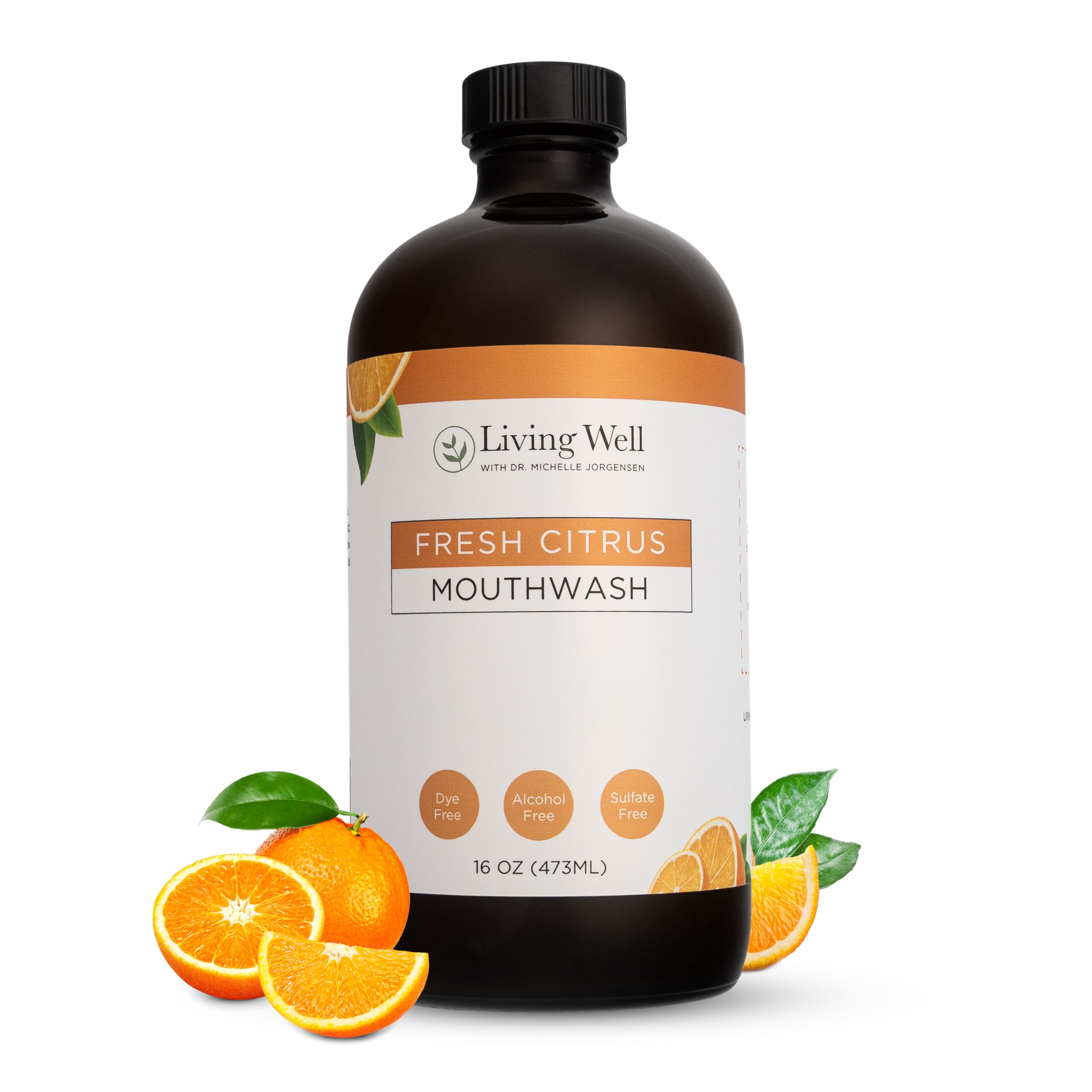 Fresh Citrus Remineralizing Mouthwash | Hydroxyapatite & Colloidal Silver | Alcohol- & Fluoride-Free | Natural & Organic