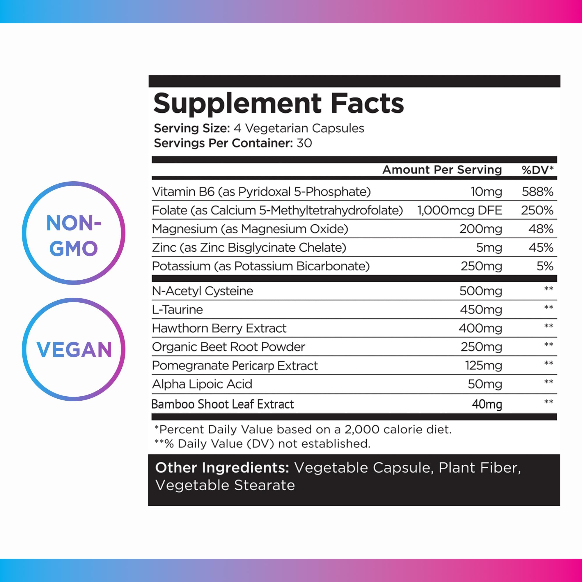 Livingood Daily Blood Pressure Support — Vegan Heart Health Supplement (120 Capsules)