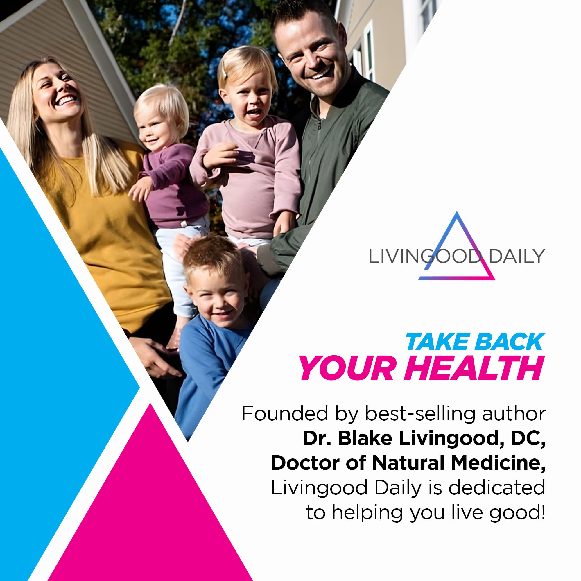 Livingood Daily Blood Pressure Support — Vegan Heart Health Supplement (120 Capsules)