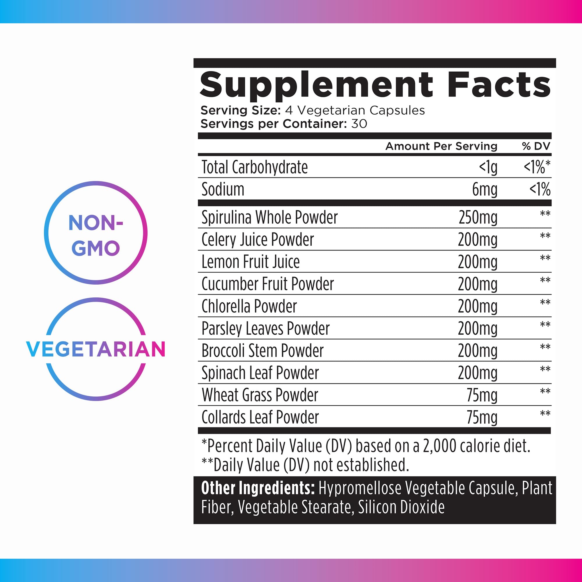 Livingood Daily Greens Capsules – Plant-Based Super Greens for Digestion & Gut Health (120 Ct)