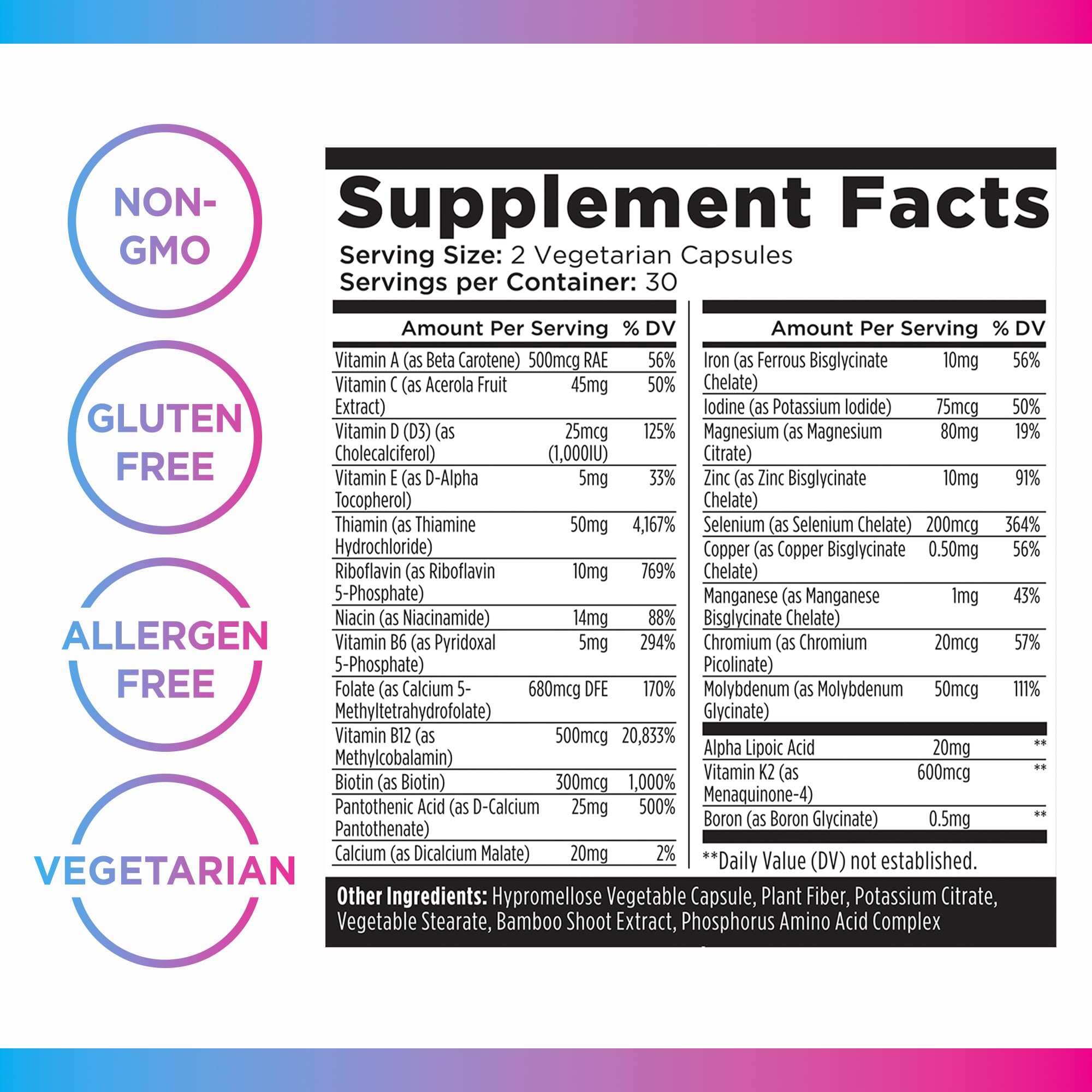 Livingood Daily Methylated Multivitamin for Women & Men – 60 Capsules
