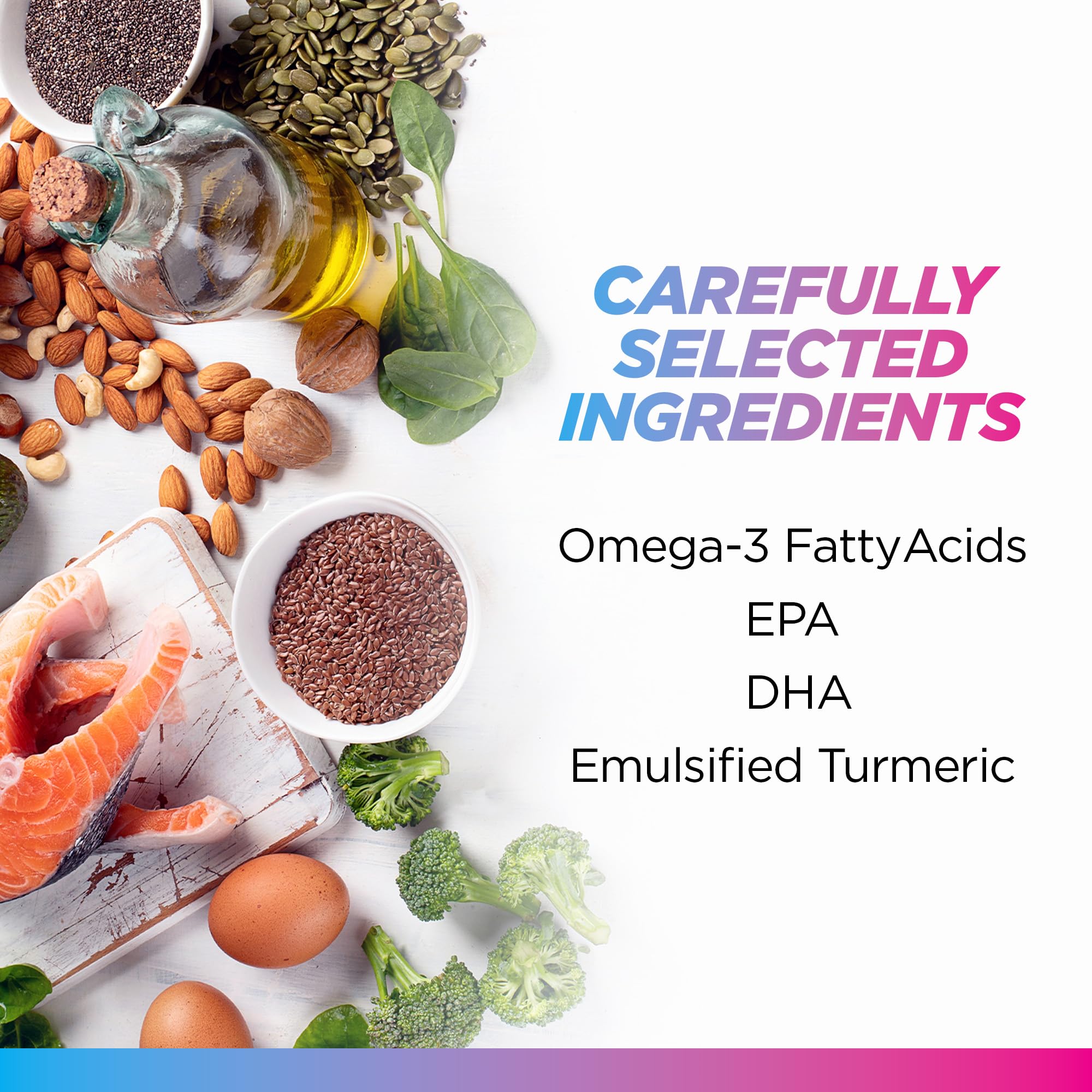 Livingood Daily Omega 3-6-9 Plus Turmeric Curcumin — EPA & DHA, 60 Softgels