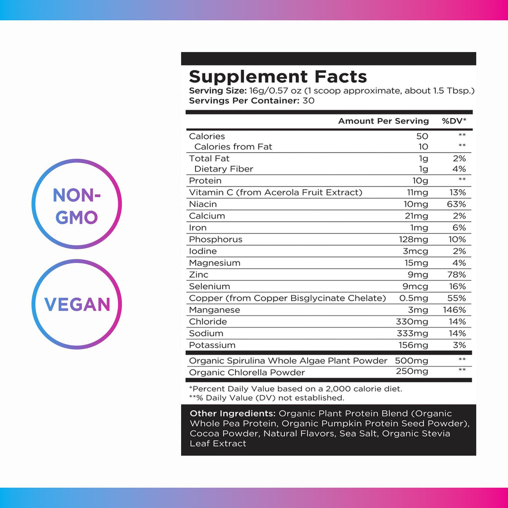 Livingood Daily Plant Collagen + Greens Powder - Chocolate | Vegan 5-in-1 Collagen Support