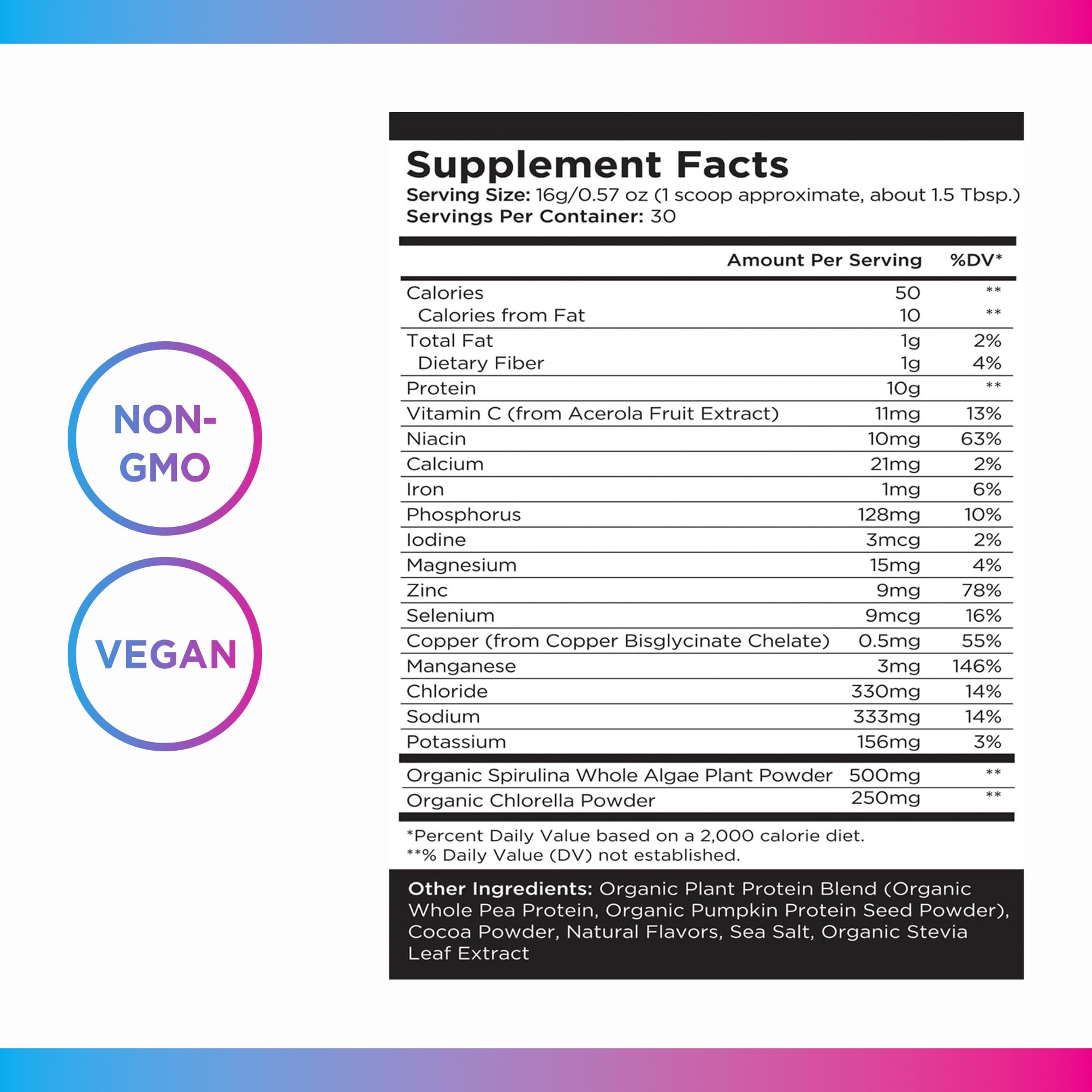 Livingood Daily Plant Collagen + Greens Powder - Chocolate | Vegan 5-in-1 Collagen Support