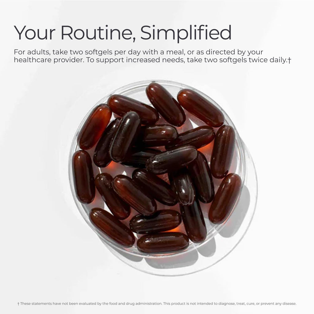 Livingood Daily Omega 3-6-9 Plus Turmeric Curcumin — EPA & DHA, 60 Softgels