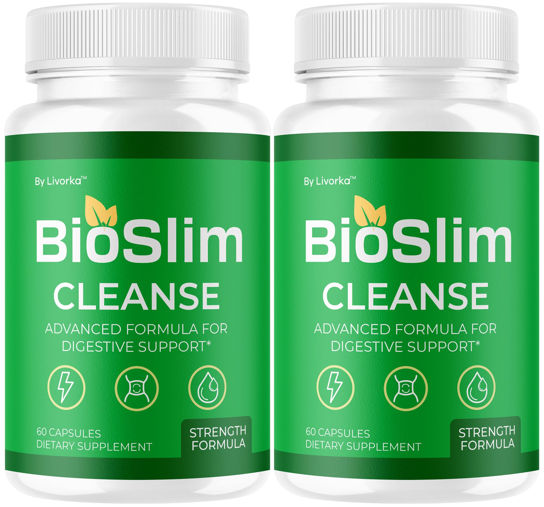 LIVORKA BioSlim Cleanse Capsules (2 Pack) Digestive Support & Wellness