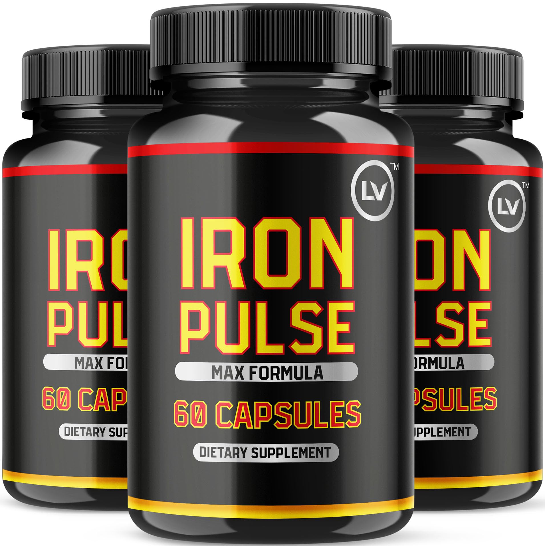 LIVORKA IronPulse Capsules (3 Pack) – IronPulse Max Formula, 180 Capsules