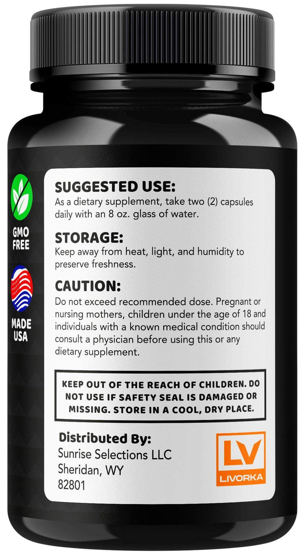 Laellium Pro Pills 5 Pack – All-Natural Daily Formula | LIVORKA Capsules, 300 Capsules