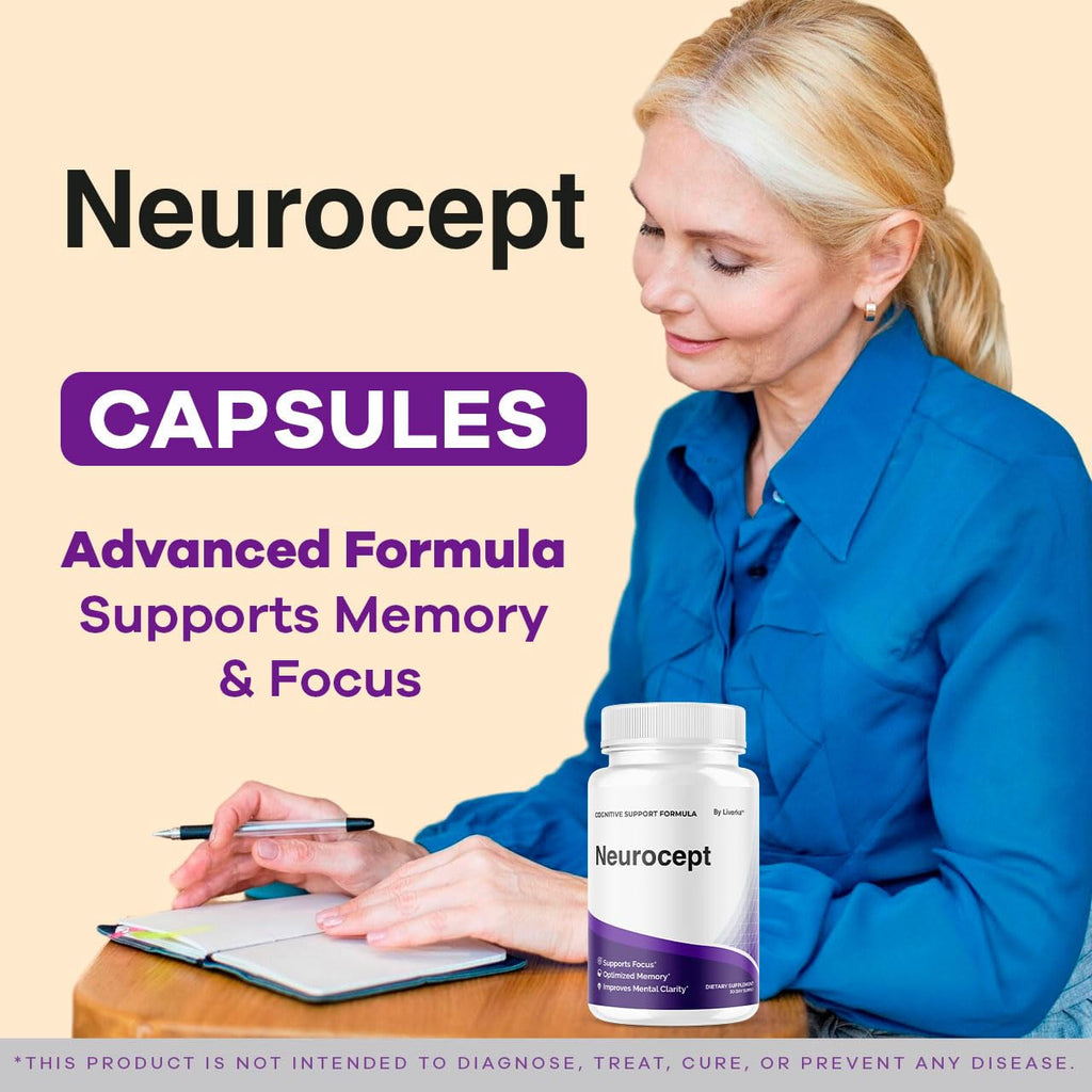 LIVORKA Neurocept Brain Supplement Capsules (5 Pack) — Focus, Memory & Clarity, 300 Capsules