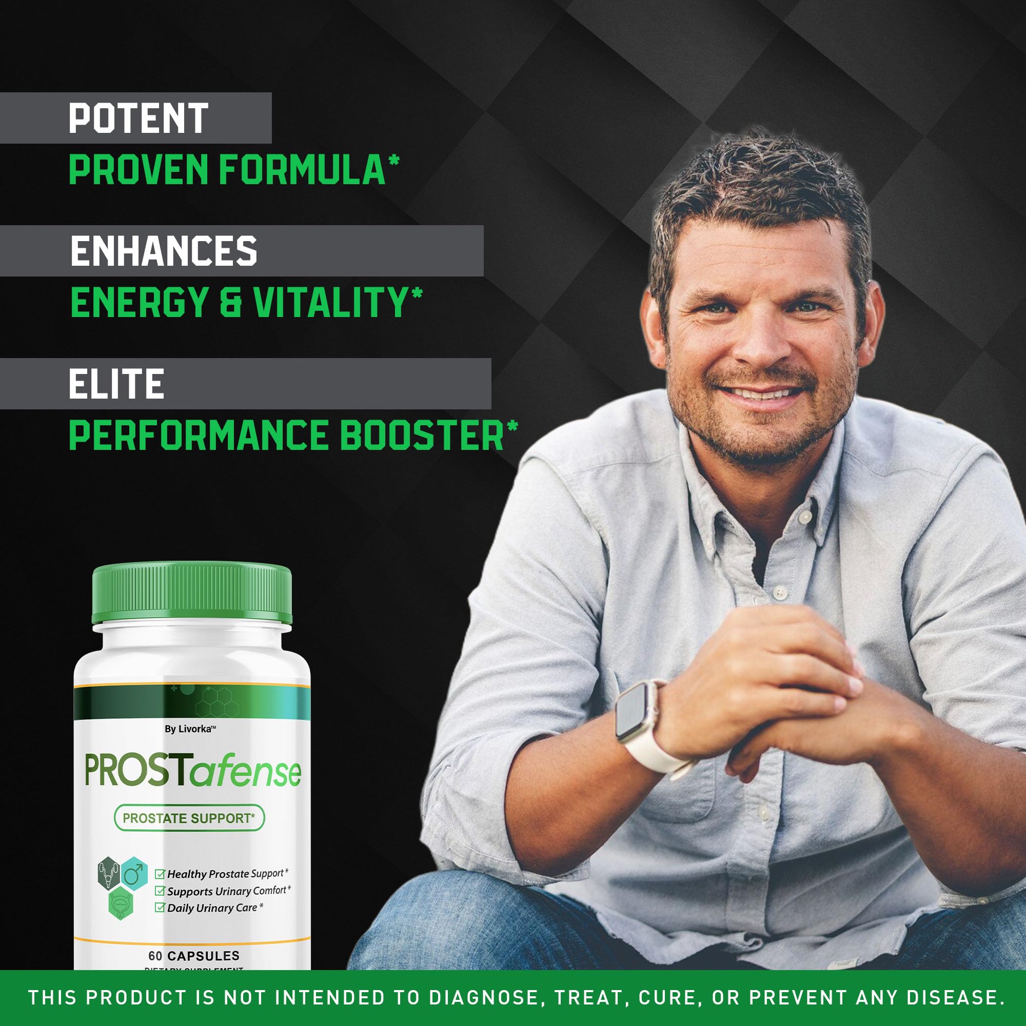 LIVORKA Prostafense Health Supplements for Men Capsules – Official Prostafense Pills, Daily Wellness, 60 Capsules