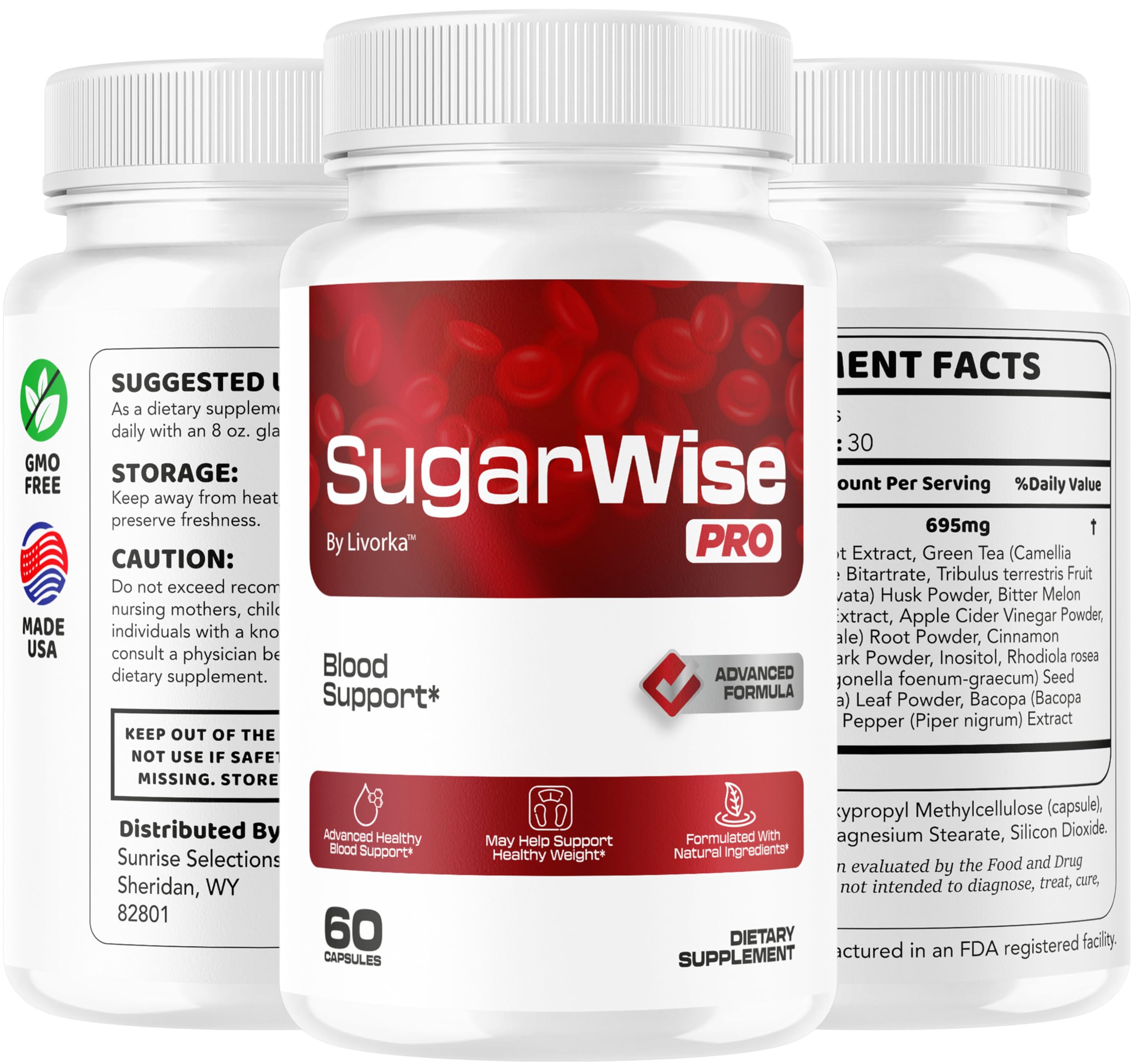LIVORKA SugarWise Pro Capsules - 2 Pack | All-Natural Multivitamin Support