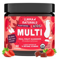 Llama Naturals Kids Multivitamin Gummies - Vegan, Organic, Strawberry, 90 Ct