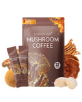 LMKEZHAN Organic Mushroom Coffee – 6 Adaptogenic Mushrooms, Instant, 32 Sticks