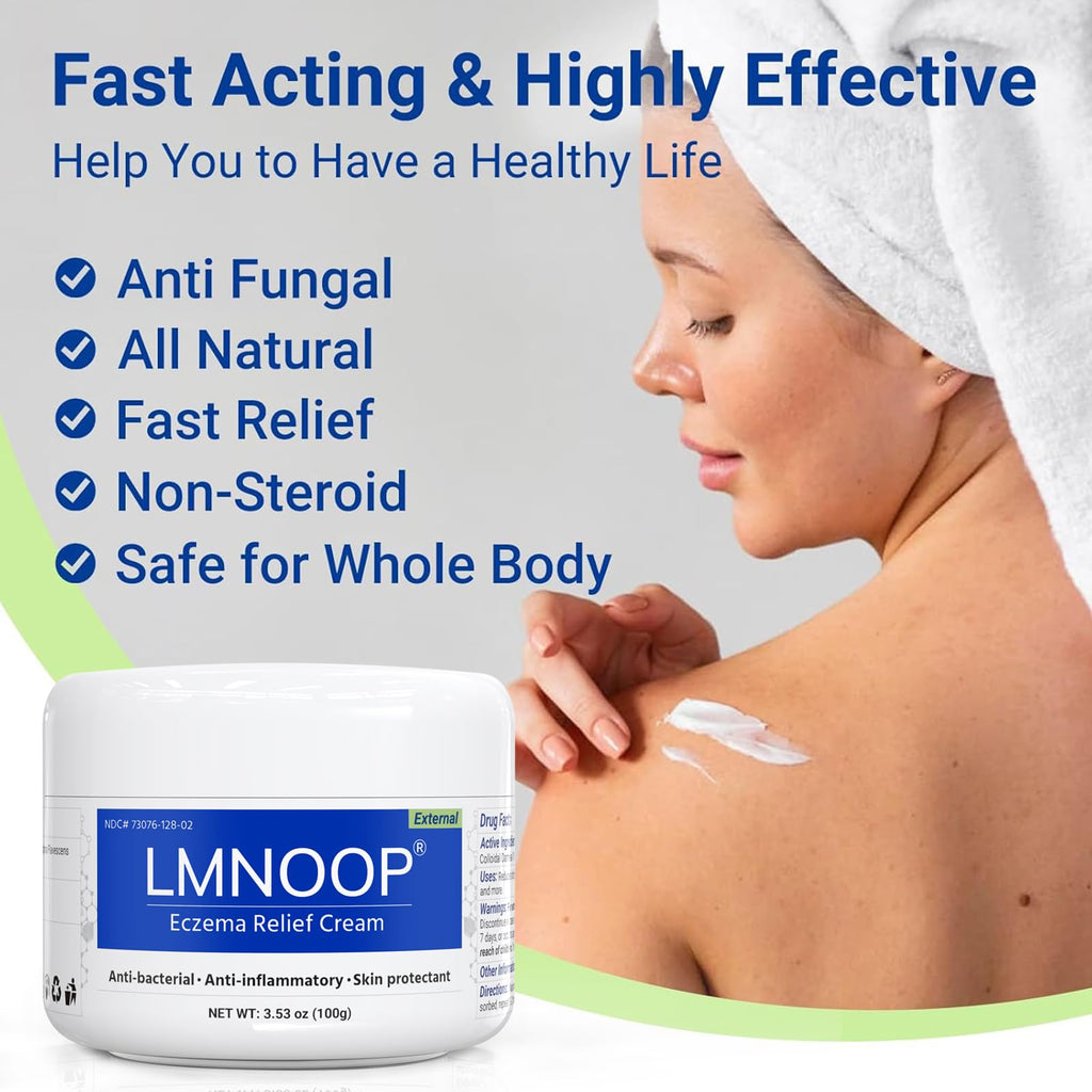 LMNOOP Eczema Cream – Maximum Strength Treatment for Dry, Itchy, Irritated Skin (3.53oz)