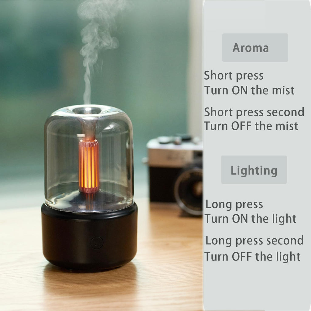 LONCIN Essential Oil Diffuser 150ml – Auto Shut-Off, Ultrasonic, Black
