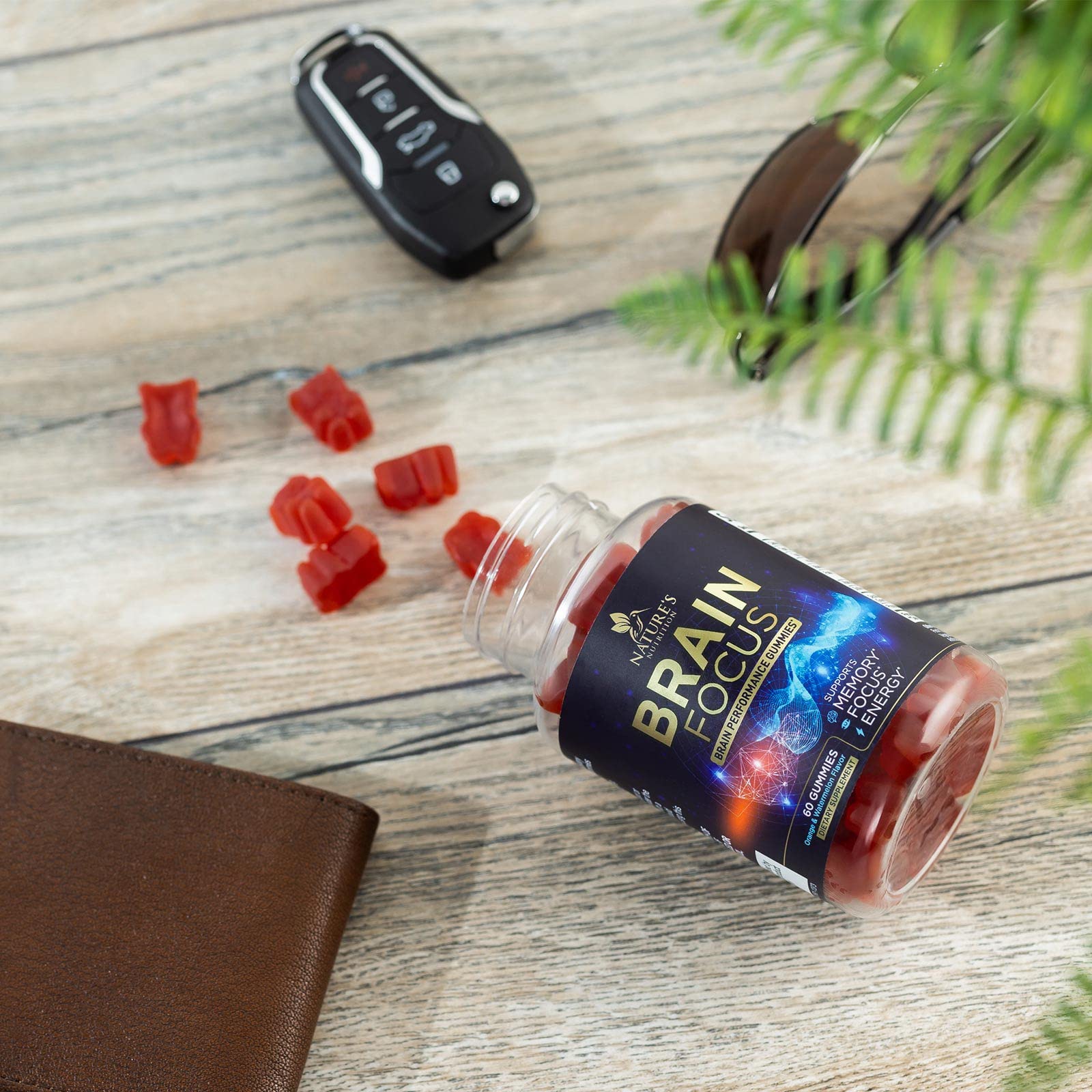 Brain Memory & Focus Gummies with Phosphatidylserine, B6 & B12