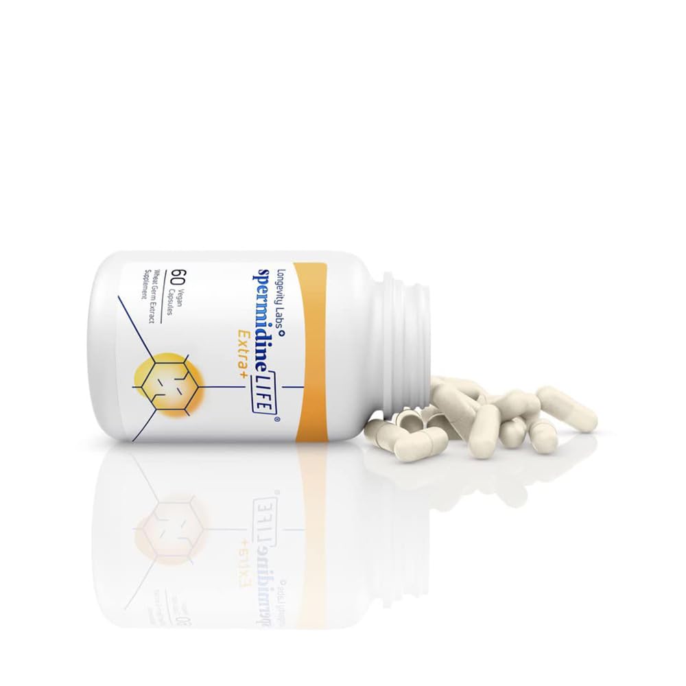 Longevity Labs+ spermidineLIFE Extra+ Natural Supplement – Vegan, Zinc, 60 Capsules