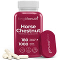 Horse Chestnut Extract 500mg - 180 Veg Capsules | Organic Daily Wellness & Circulation | Made in USA