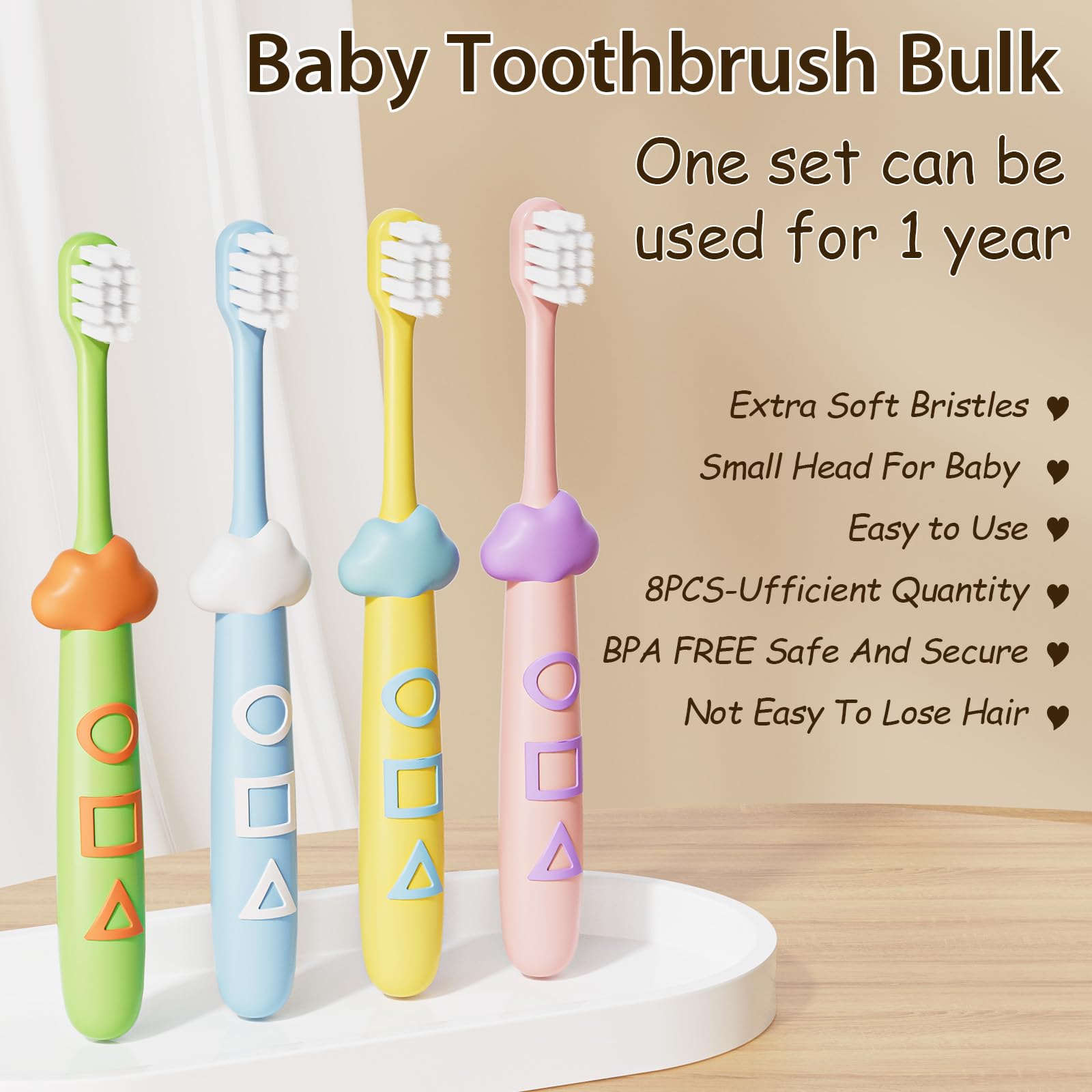 Lonlown 8 Pack Kids Toothbrushes – Soft Bristles for Toddlers 2-12