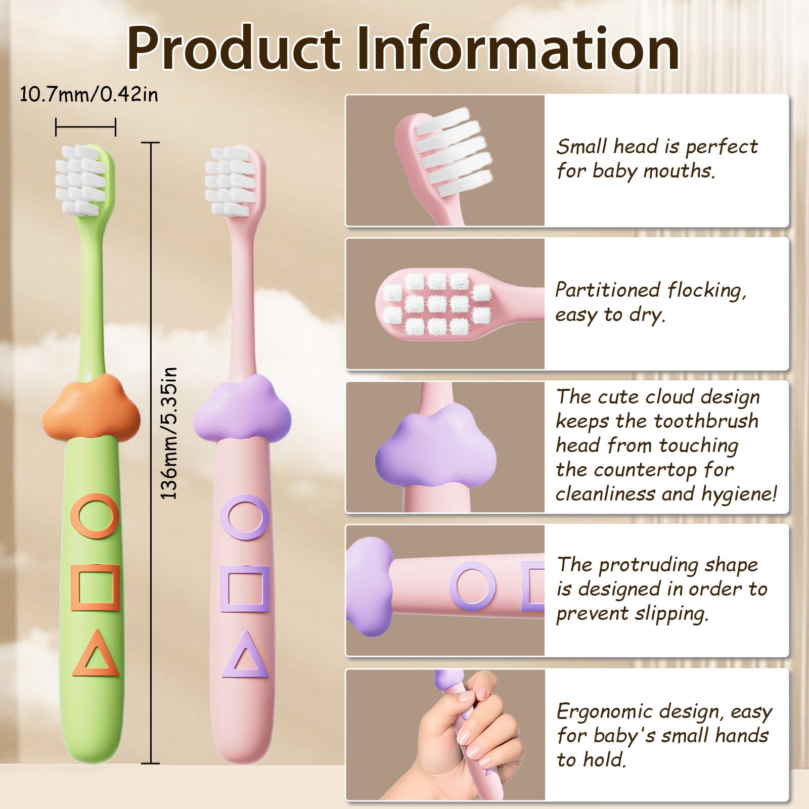 Lonlown 8 Pack Kids Toothbrushes – Soft Bristles for Toddlers 2-12