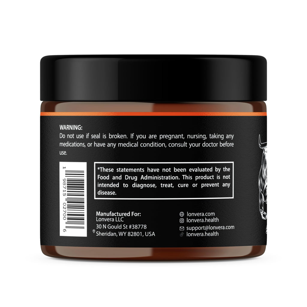 Lonvera Vital Bull Beef Organ Supplement for Men – Grass-Fed Liver, Testicle, Prostate & Bone Marrow | 30 Day Supply