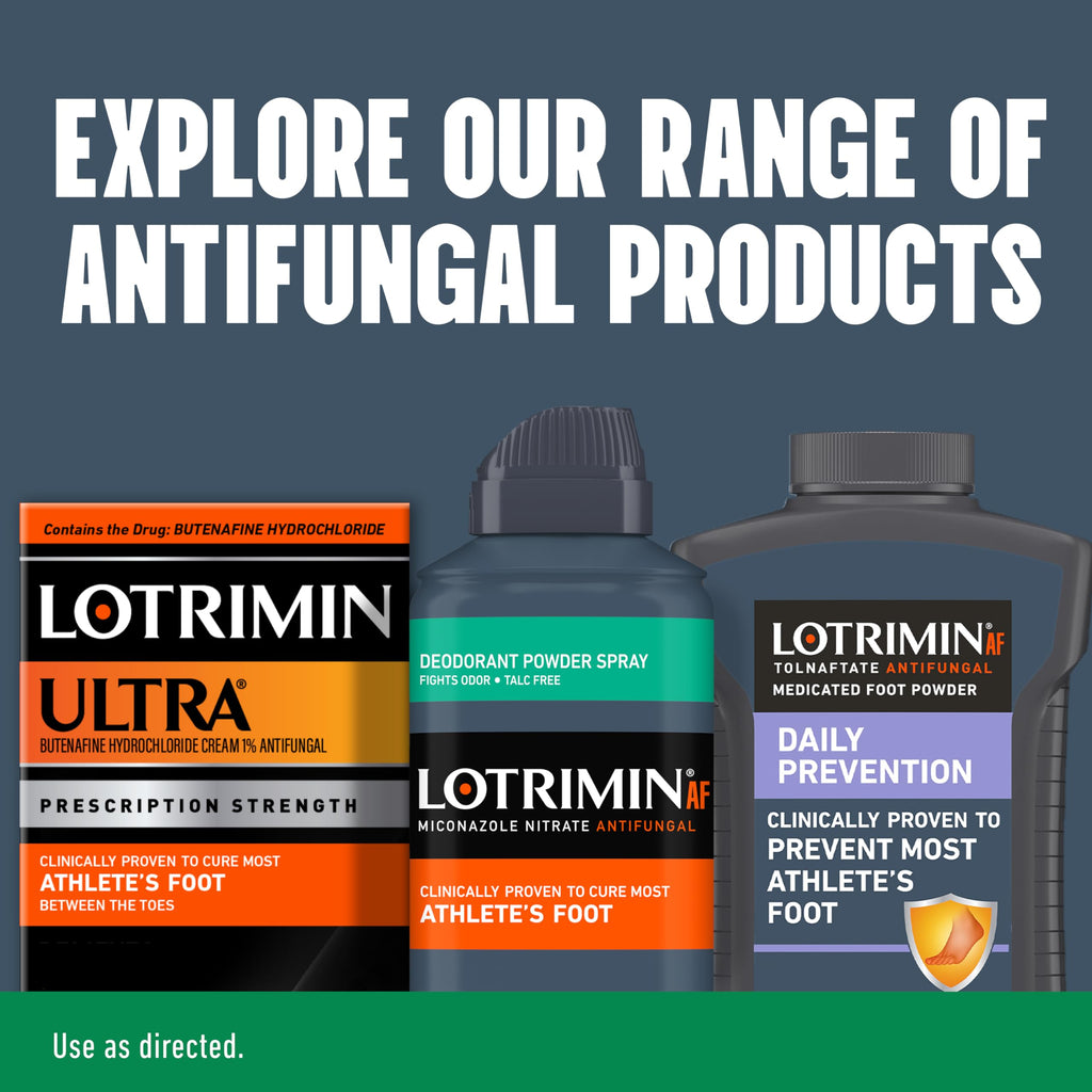 Lotrimin AF Athlete's Foot Deodorant Powder Spray | 2% Miconazole Nitrate | Treats Athlete's Foot, Jock Itch & Ringworm – 4.6 oz