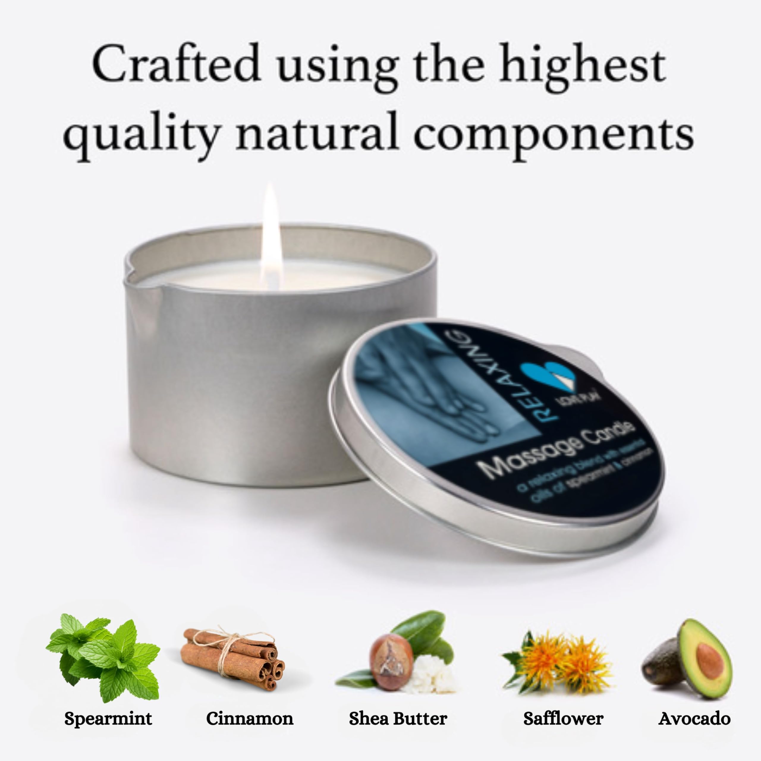 LOVE PLAY Massage Oil Candle for Home Spa – Vegan Hydrating Oil (6.76oz)