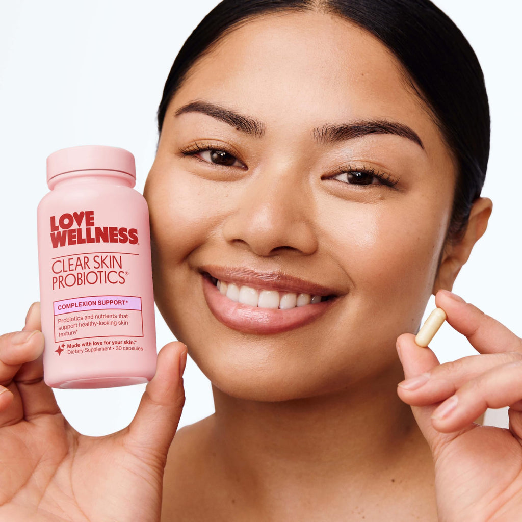 Love Wellness Clear Skin Probiotic | Hormonal Acne & Pore Minimizer | 30 Count