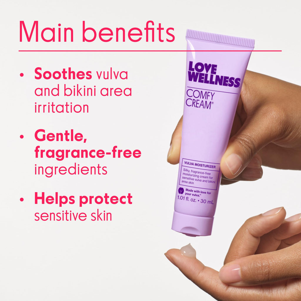 Love Wellness Comfy Cream Vulva & Vaginal Moisturizer — Fragrance-Free, 1.01 oz