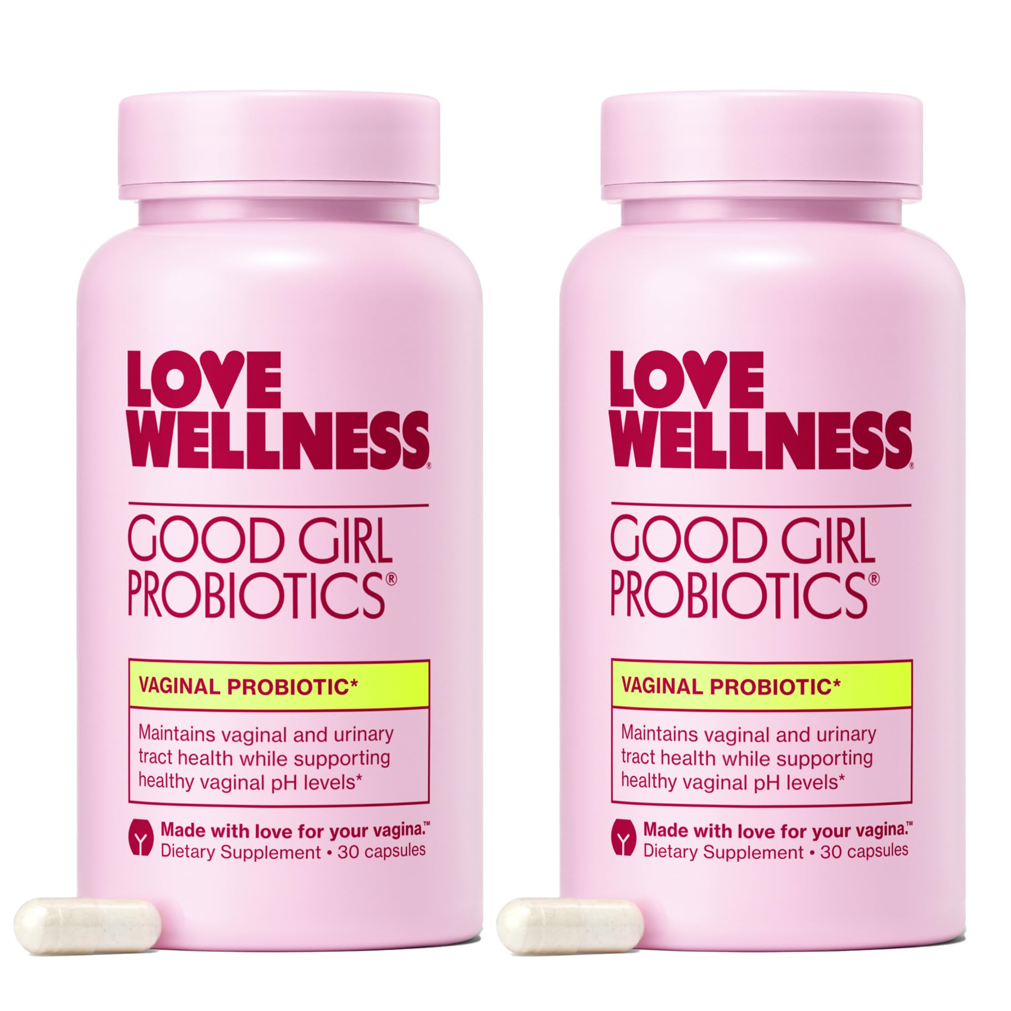 Love Wellness Good Girl Probiotics — 9-Strain Vaginal Health Probiotic for pH Balance, UTIs, Yeast, and Immune Support | Gluten-Free