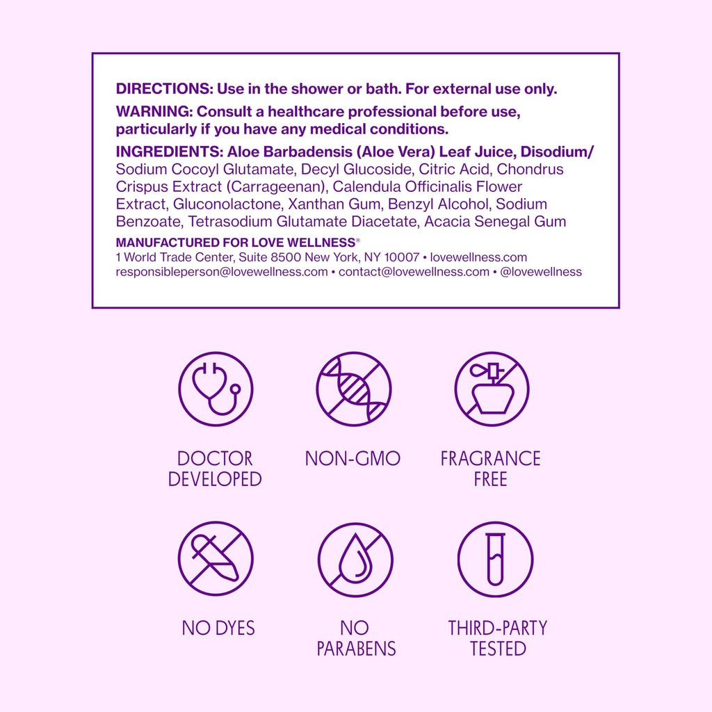 Love Wellness pH Balancing Cleanser | Fragrance-Free Vaginal Wash (5 fl oz)