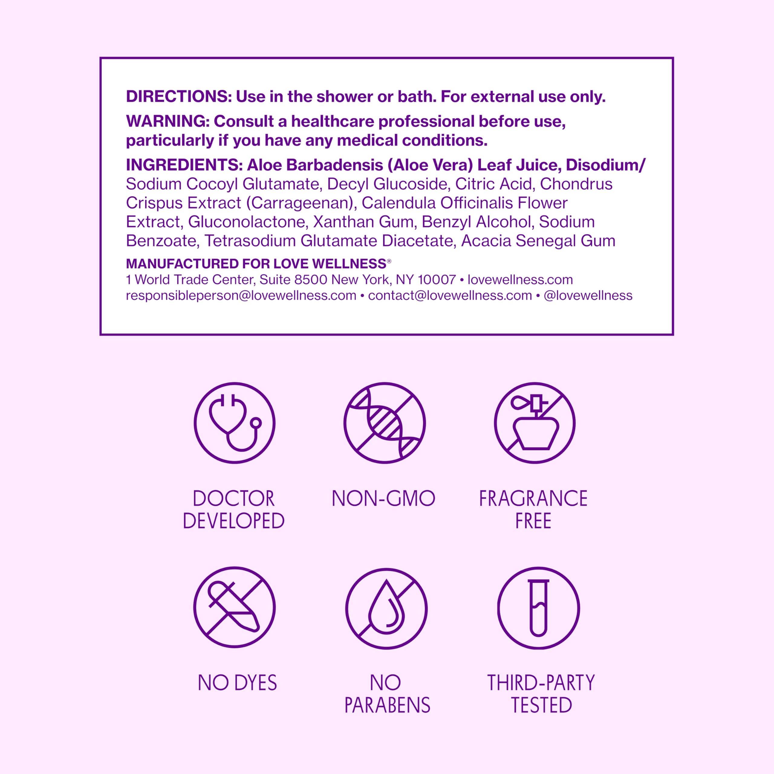 Love Wellness pH Balancing Cleanser | Fragrance-Free Vaginal Wash (5 fl oz)