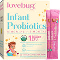 LOVEBUG Infant Probiotics 0-6 Months | USDA Organic, Sugar-Free, Tasteless Powder (30 Pack)