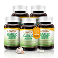 LOVITA Odorless Garlic Capsules – 5000mg Fresh Garlic Equivalent, 1.25% Allicin | Heart Health & Immune Support | Vegan, Non-GMO, Gluten-Free | 300 Capsules