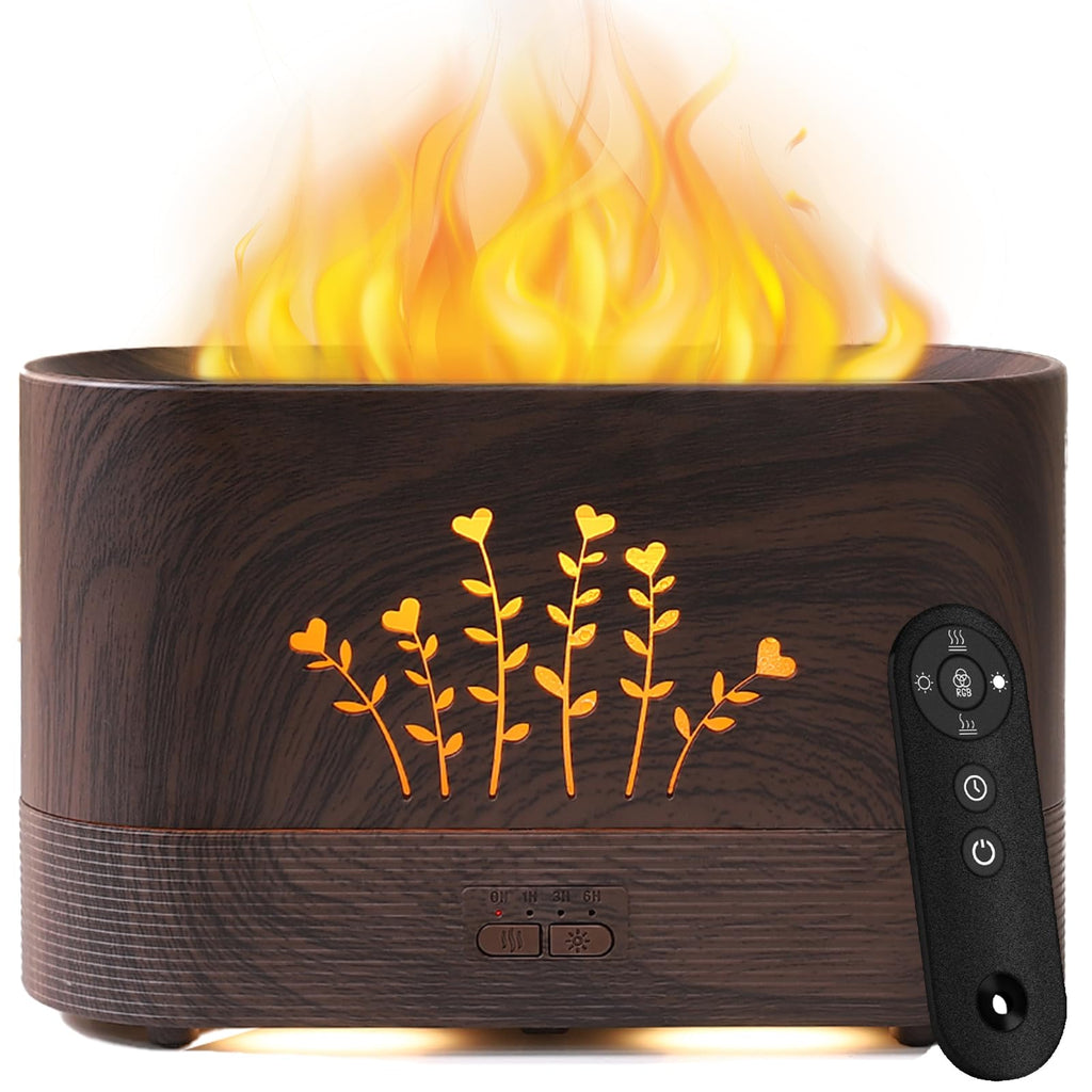 LOVME Flame Aromatherapy Humidifier - 300ml - Auto Shut-Off - Large Room Diffuser