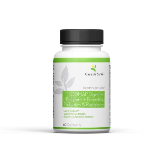 FODMAP Digestive Enzymes with Probiotics, Prebiotics & Postbiotics | Low FODMAP Certified for IBS & SIBO | Gut Health