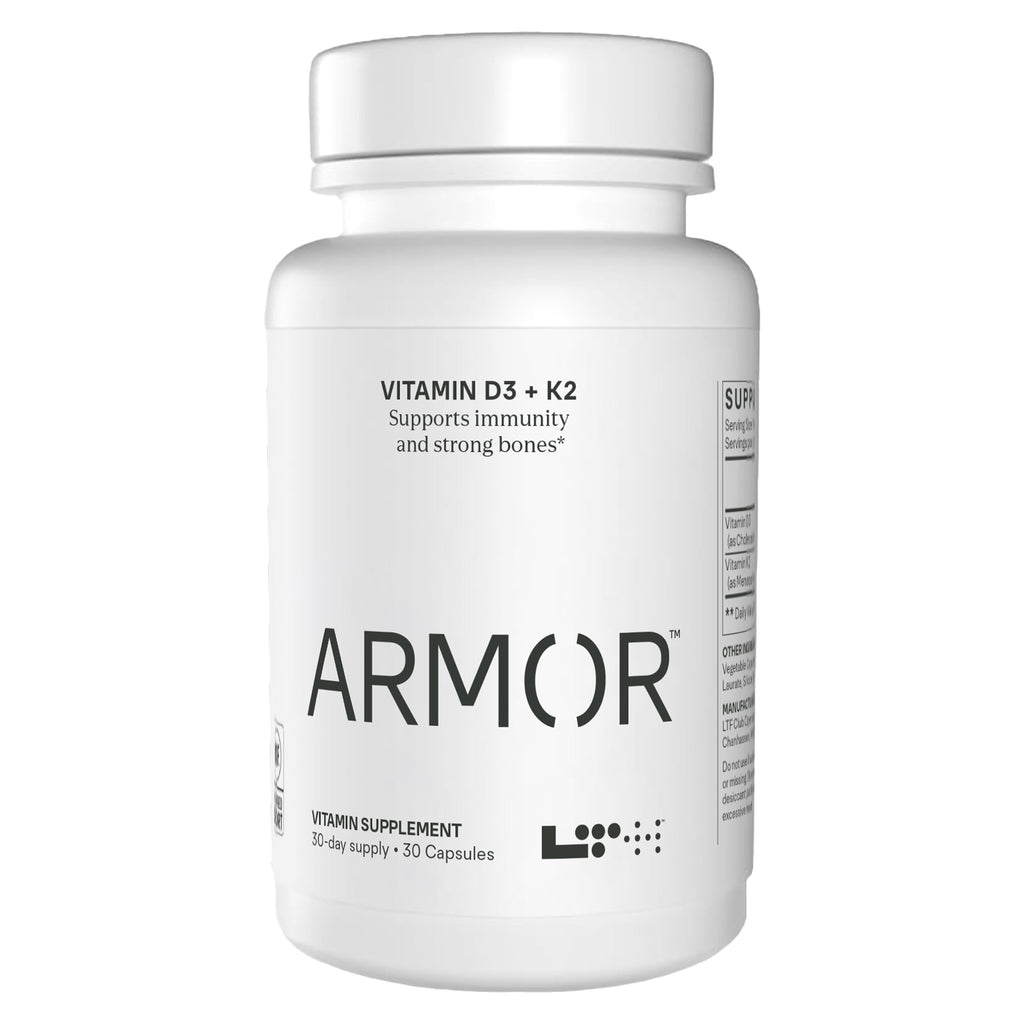 LTH Armor Vitamin D3 & K2 – Immune, Heart & Vessel Support (30 Caps)