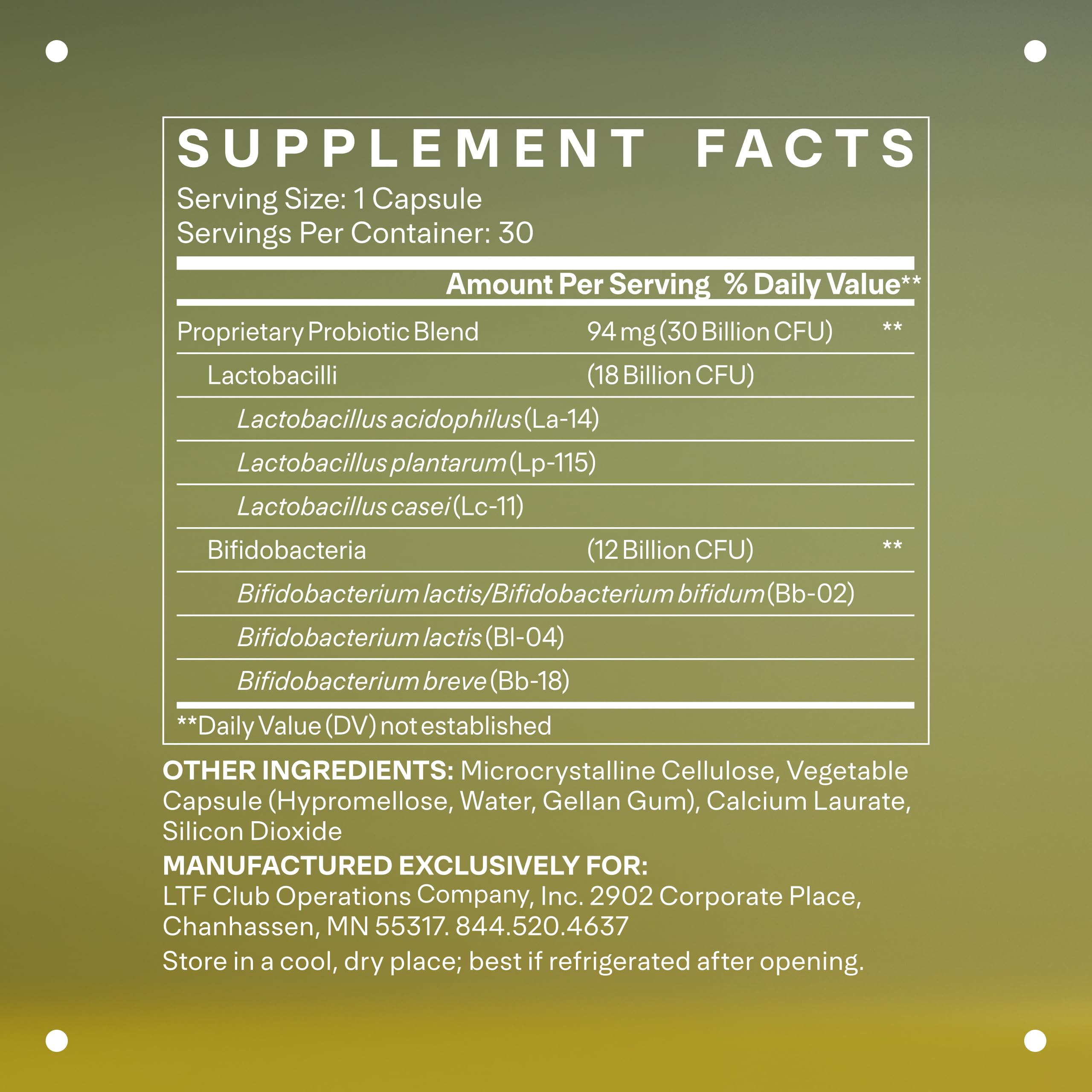 LTH Balance Multi Pro 30B Probiotic – 30B CFUs, Dairy-Free