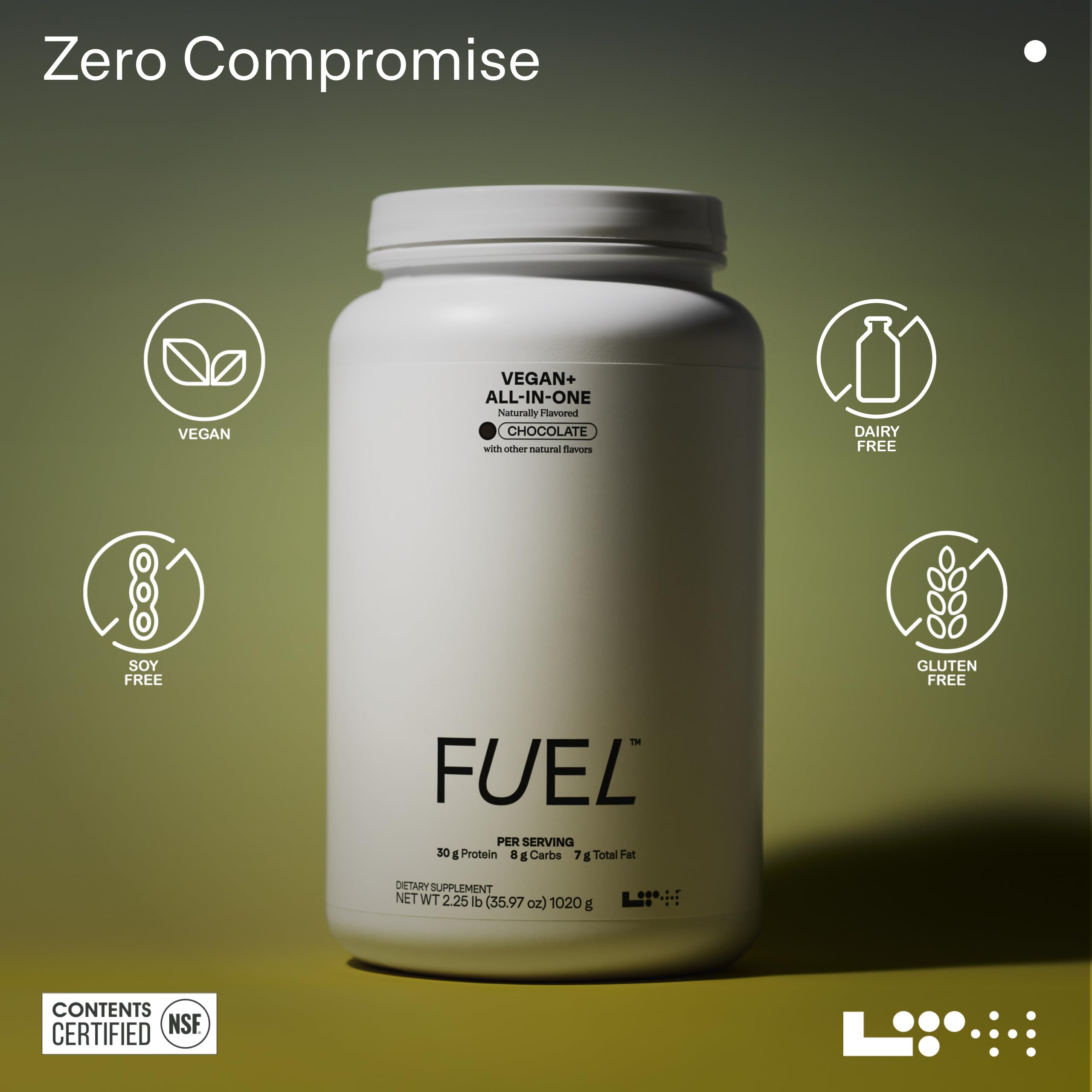 LTH Fuel Vegan & All-in-One - 30g Plant-Based Protein (Chocolate), 20 Servings
