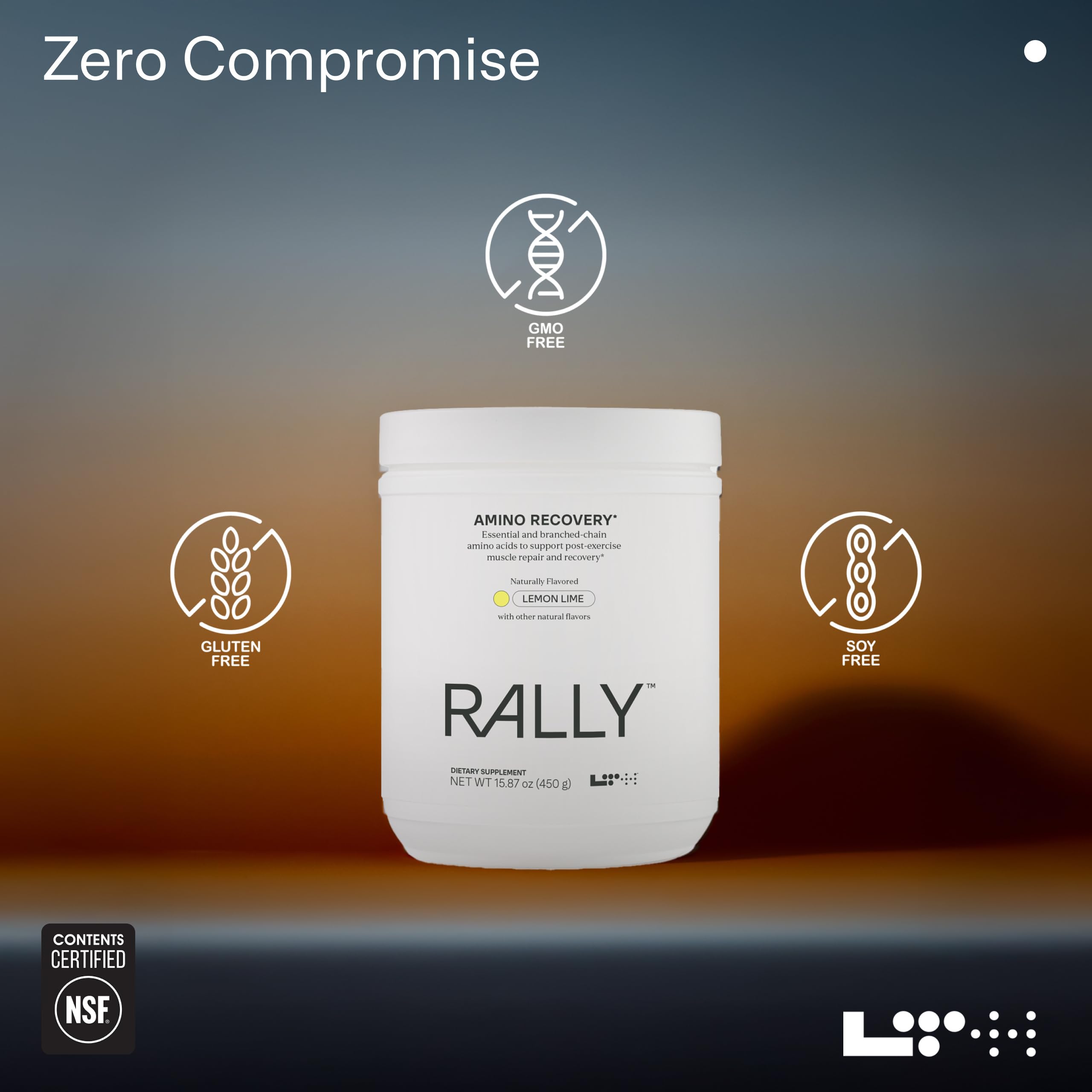 LTH Rally Amino Recovery – BCAA + L-Glutamine Powder (30 Servings) – Lemon Lime