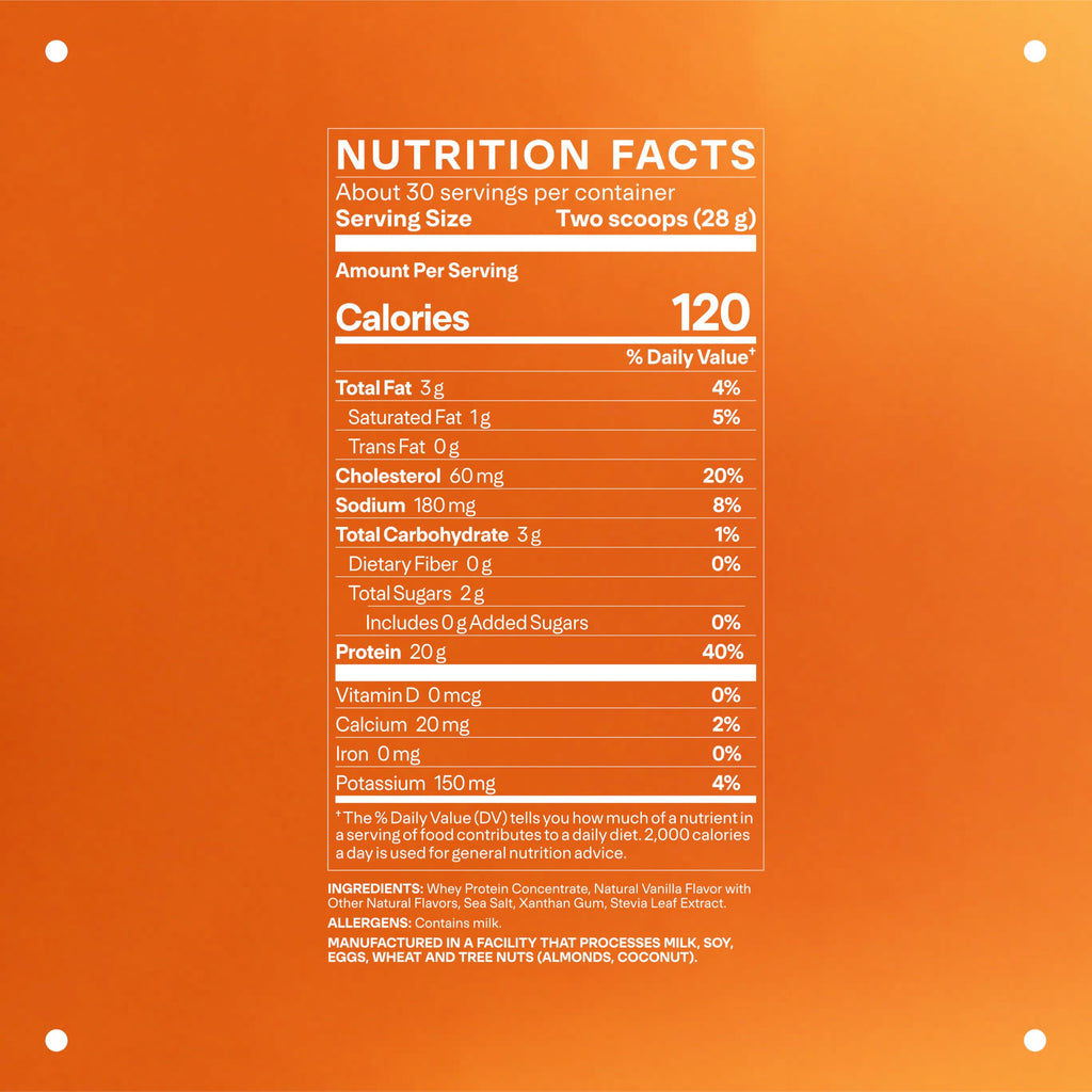LTH Whey Protein - Grass-Fed Whey Protein Powder with Amino Acids | Lean Muscle & Recovery - Vanilla, 930 Grams