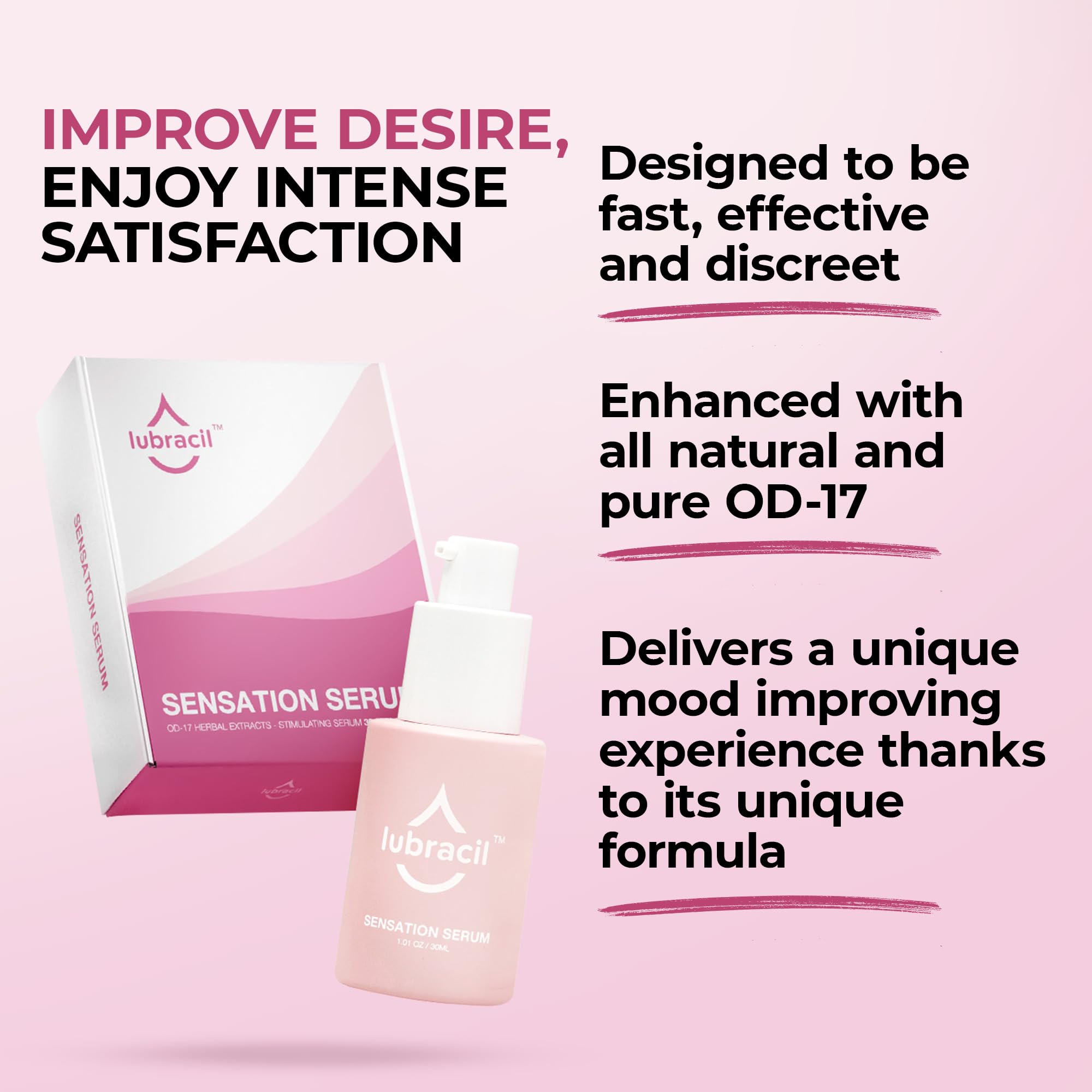 Lubracil Sensation Serum for Women – External Use Only – Hormone-Free – 30ml (2 Pack)