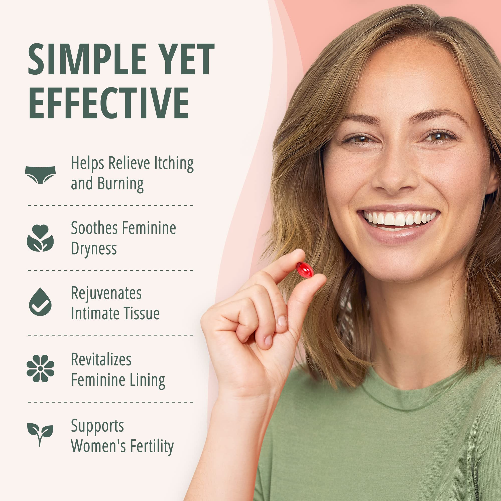 Lubracil Vaginal Moisturizer Pills – Sea Buckthorn, Omegas 6/7/9, Vitamins A & E | 60 Pills