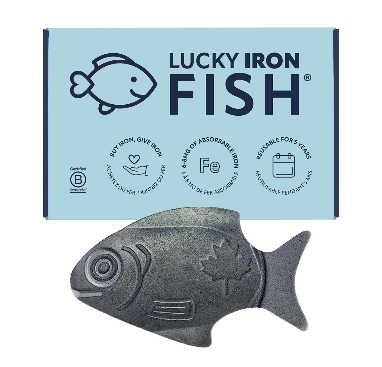 Lucky Iron Fish – The Original Daily Iron Fortification Tool (5-year supply included)